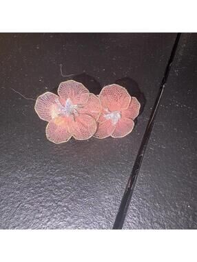VintagePink flower earrings #coquette #fairycore #kawaii